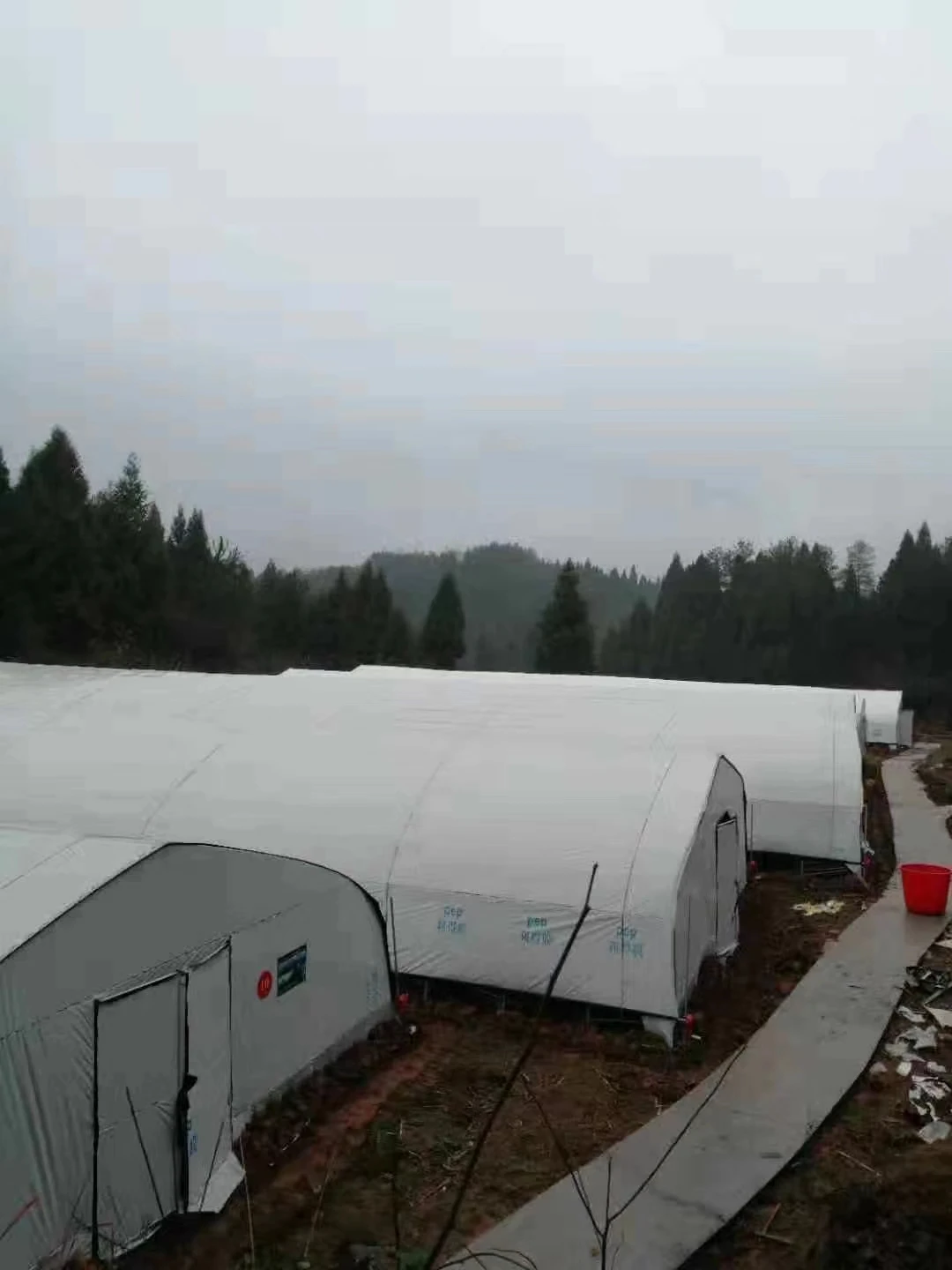 Прямая Продажа с фабрики черно-белая теплица грибами сельскохозяйственная для продажи одиночный тент