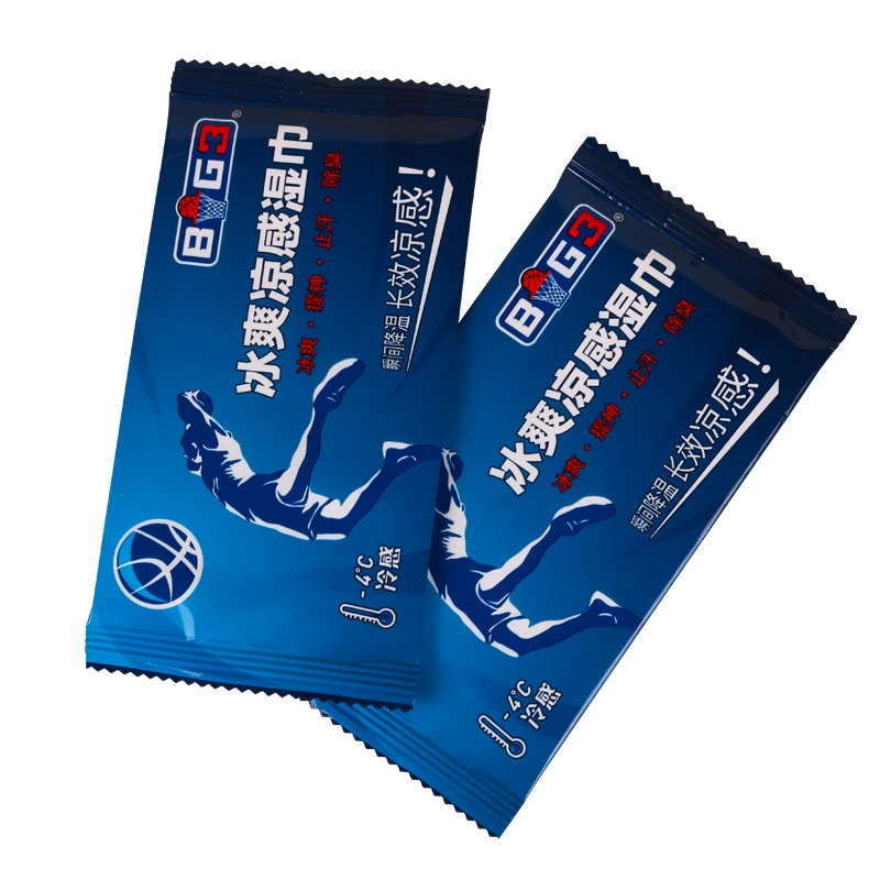 Disposable Face Cleaning Wet Wipes Summer Outdoor Sport Cool Mint Flavor Refershing Wipes