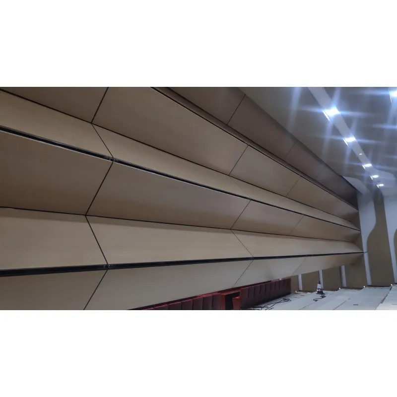 Soundproof Polyester Fiber Automatic Lifting Partition Protect Screen Dividers Motorized Wall Panel