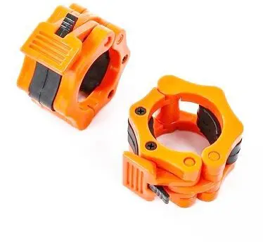 Fitness weightlifting barbell spring clamps collar lock 50mm plastic barbell bar collar clamp