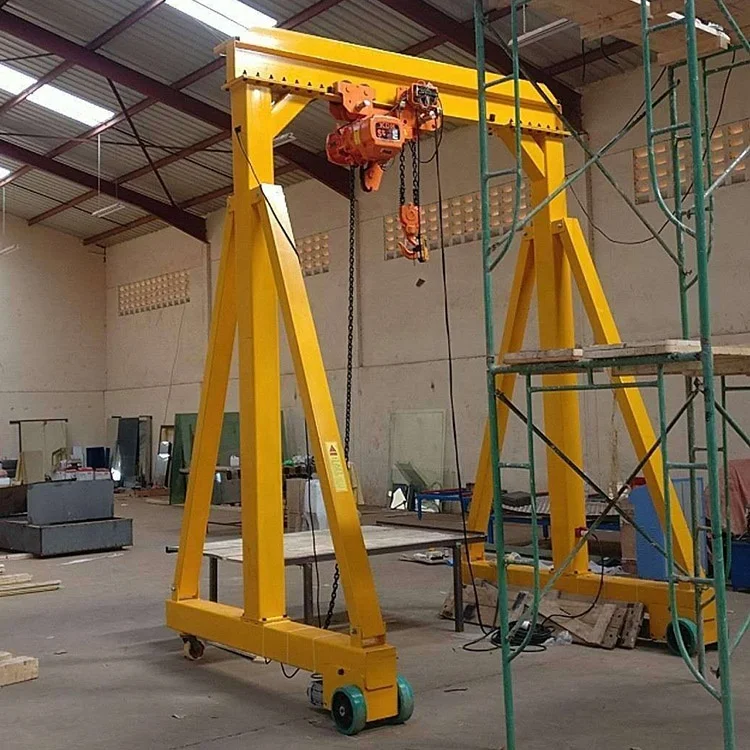 China  rubber tyre mobile kran gantry cran specification, portable marble Granite slabs electric gantry krane with wheels