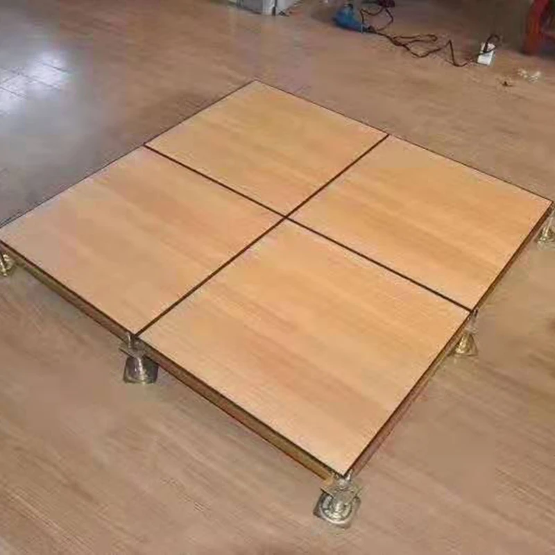 high pressure laminate raised flooring 600x600mm hpl anti static wood core raised access floor tiles