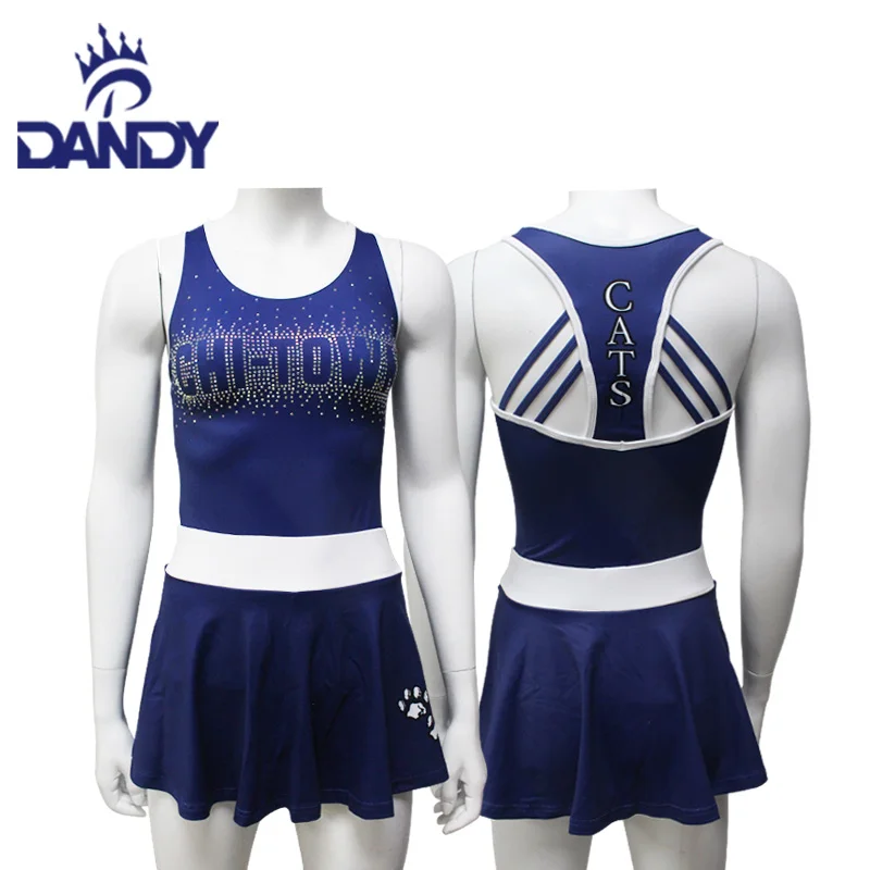 New style cheerleading training gear plus size cheer bra and shorts dance wear for girls