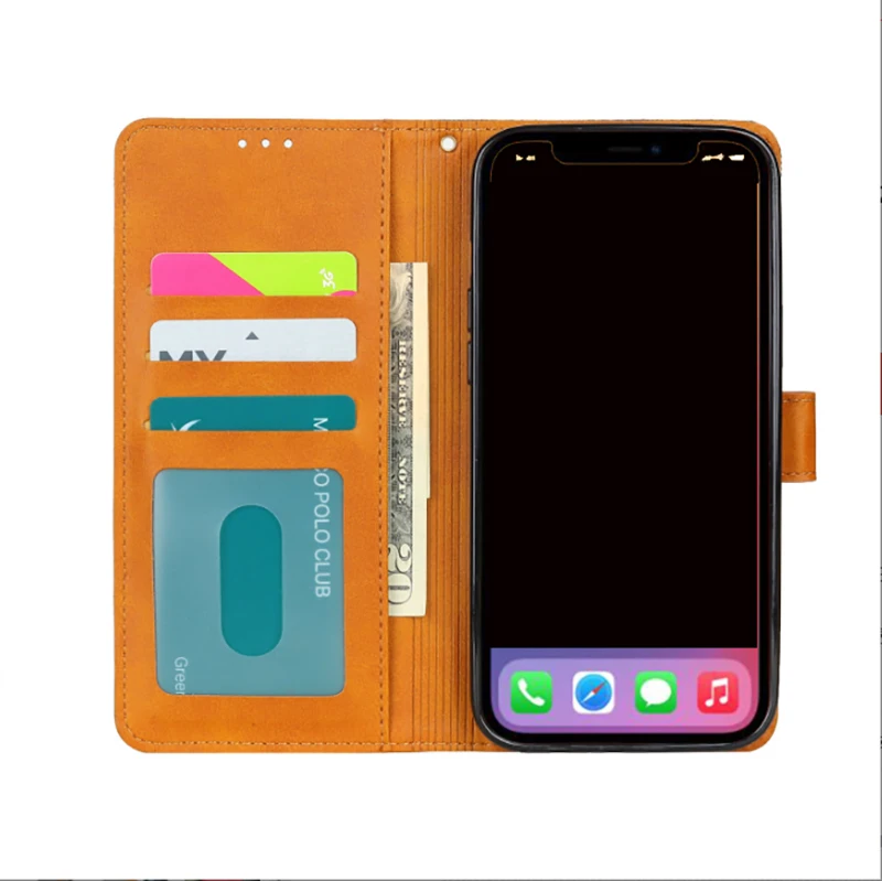 Flip Stand Magnetic soft TPU PU Leather Wallet Case for iPhone 13 SE 2020 12 11 Pro Max X XR XS 6 6S 7 8 plus