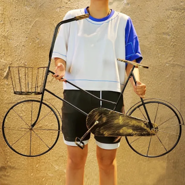 Retro Metal Iron Wall Art Bicycle Bar Wall Hanging Creative Decorations Hangings Home Decor