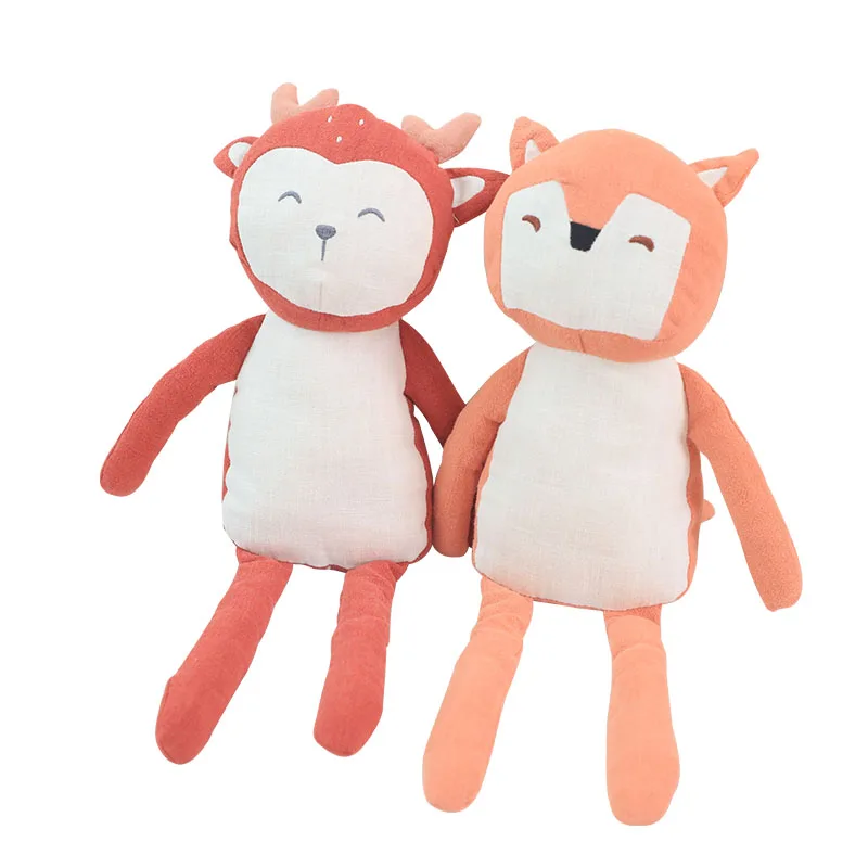 
Factory direct sale stuffed fox monkey moose raccoon stuffed plush forest animals toy 