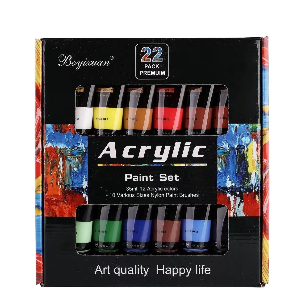 35ml 12 colors Acrylic Paint Set  24 colors Art Painting set for School Students and Art Studios