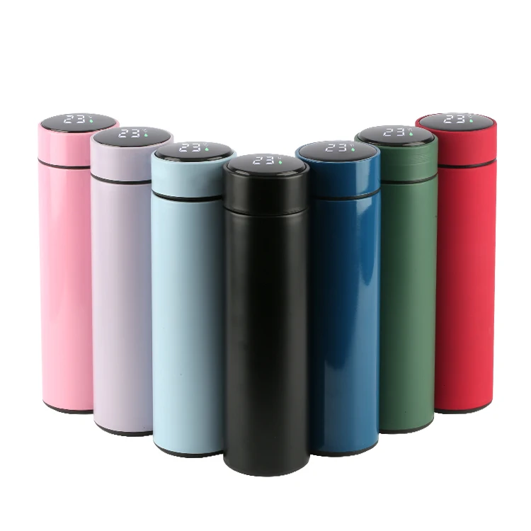 Ailingalaxy 500ml led temperature display thermos bottle with temperature sensor wireless