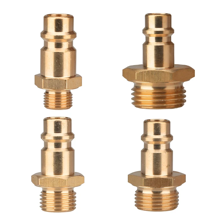 
Pneumatic pipe fitting quick brass npt 1/8 union male coupler 