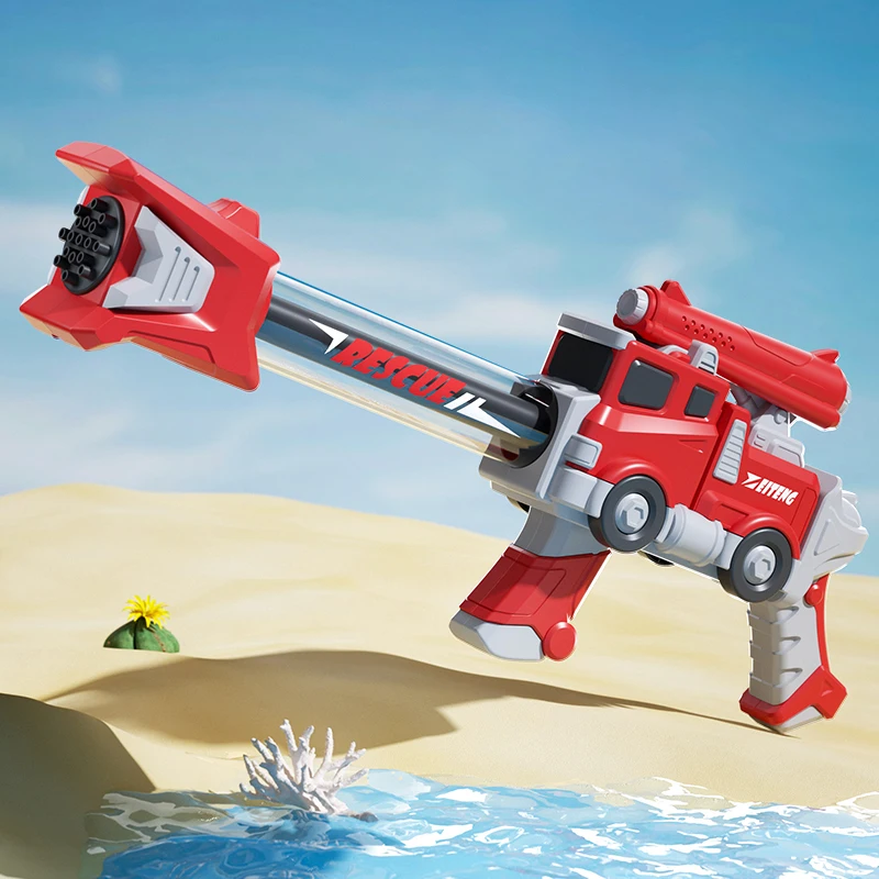Big Tube Soaker Water Warfare  Super Soaking Pump Action Pool Party Pack Engineering truck Fire truck 17 Holes Big Water Cannon