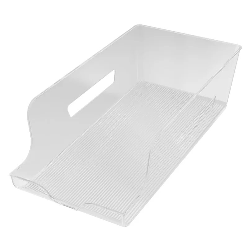 Multi Functional PET Refrigerator Clear Dispenser Beverage Can Storage Holder Rack Plastic Storage Organizer