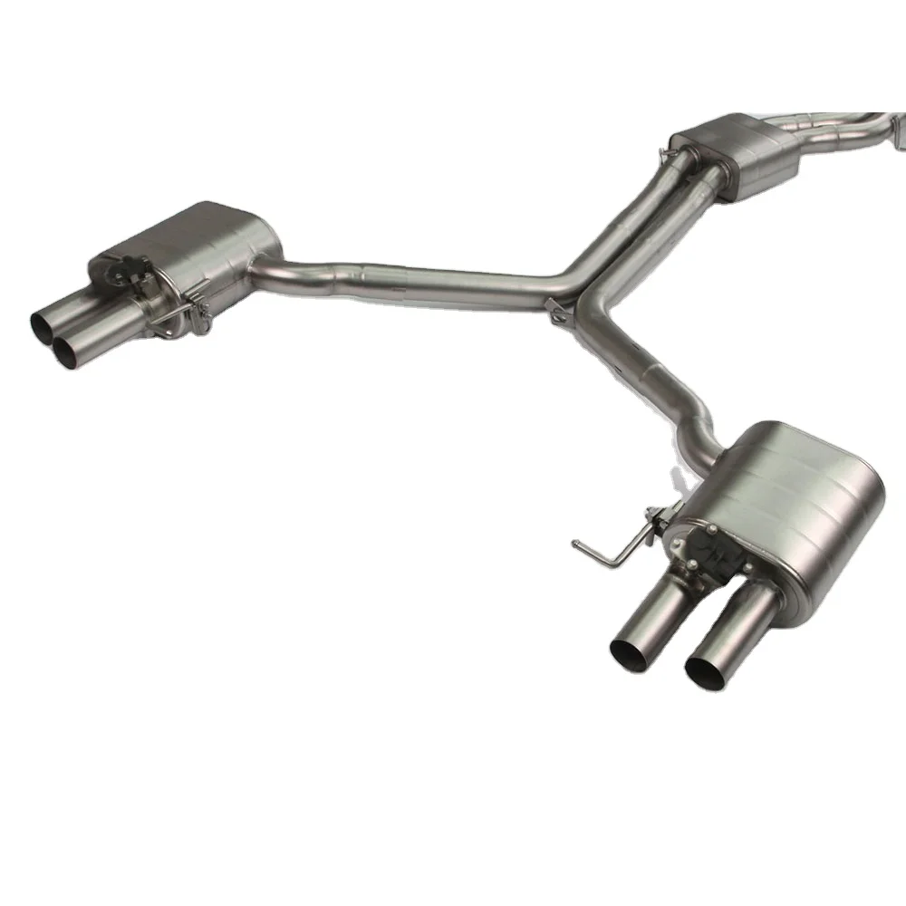 FUDKLi Catback Exhaust Systems For Audi S4 S5 B9 3.0T High Performance 304SS Car Exhaust Pipe Muffler