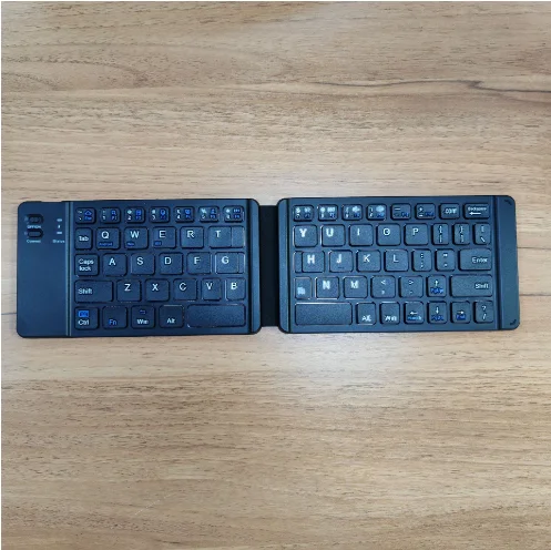 Smart Mini Size Rechargeable Wireless BT Foldable Keyboard for Android Windows and smartphone IOS Ipad