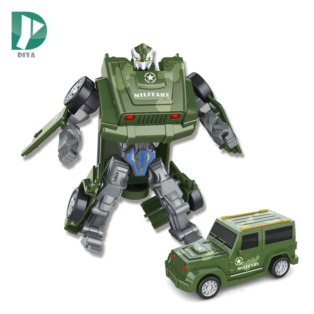 Deform police car fire truck deformation car robot toy with weapon