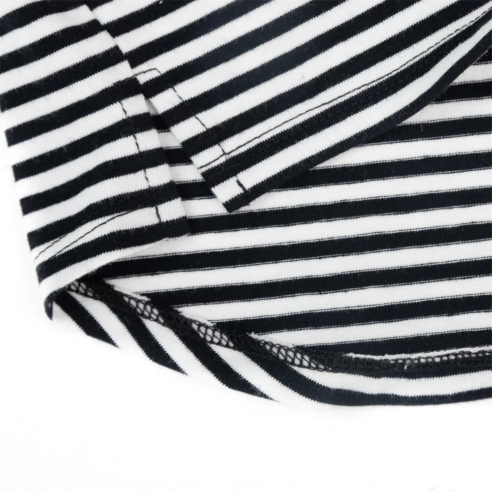 
Custom Organic Cotton Sleeveless Striped Hypo-allergenic Kids Baby Vest Tank Top 