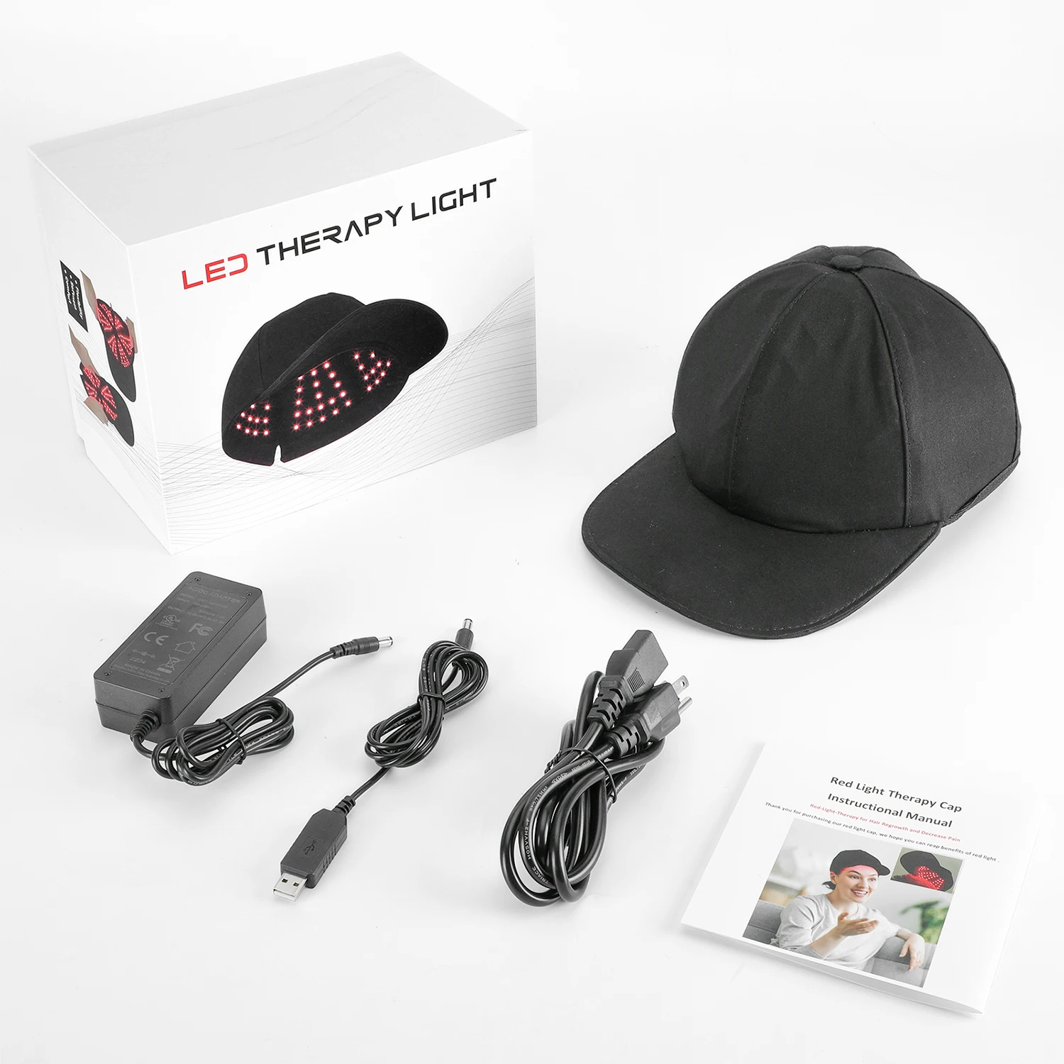 Kinreen best selling red near infrared PDT led red therapy cap hat for hair growth brain headache alzheimer and dementia