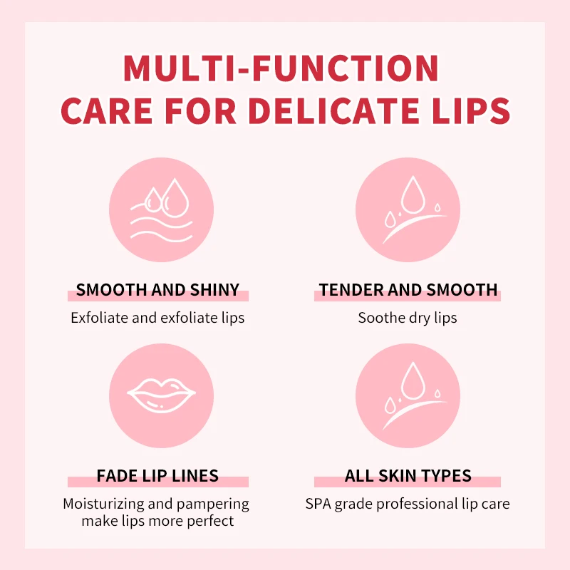 Custom Vegan Smoother Softer Lips Shea Butter Nourishing Cherry Lip Scrub Lip Oil Set