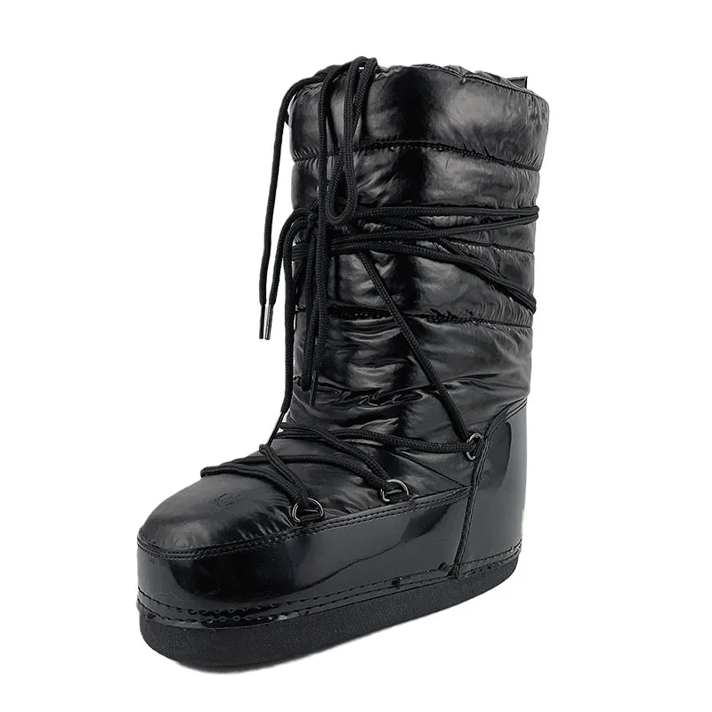 Lovely Lightweight Cheap Snow Boots for Girls Black Children Snow Boots for Toddlers and Babies