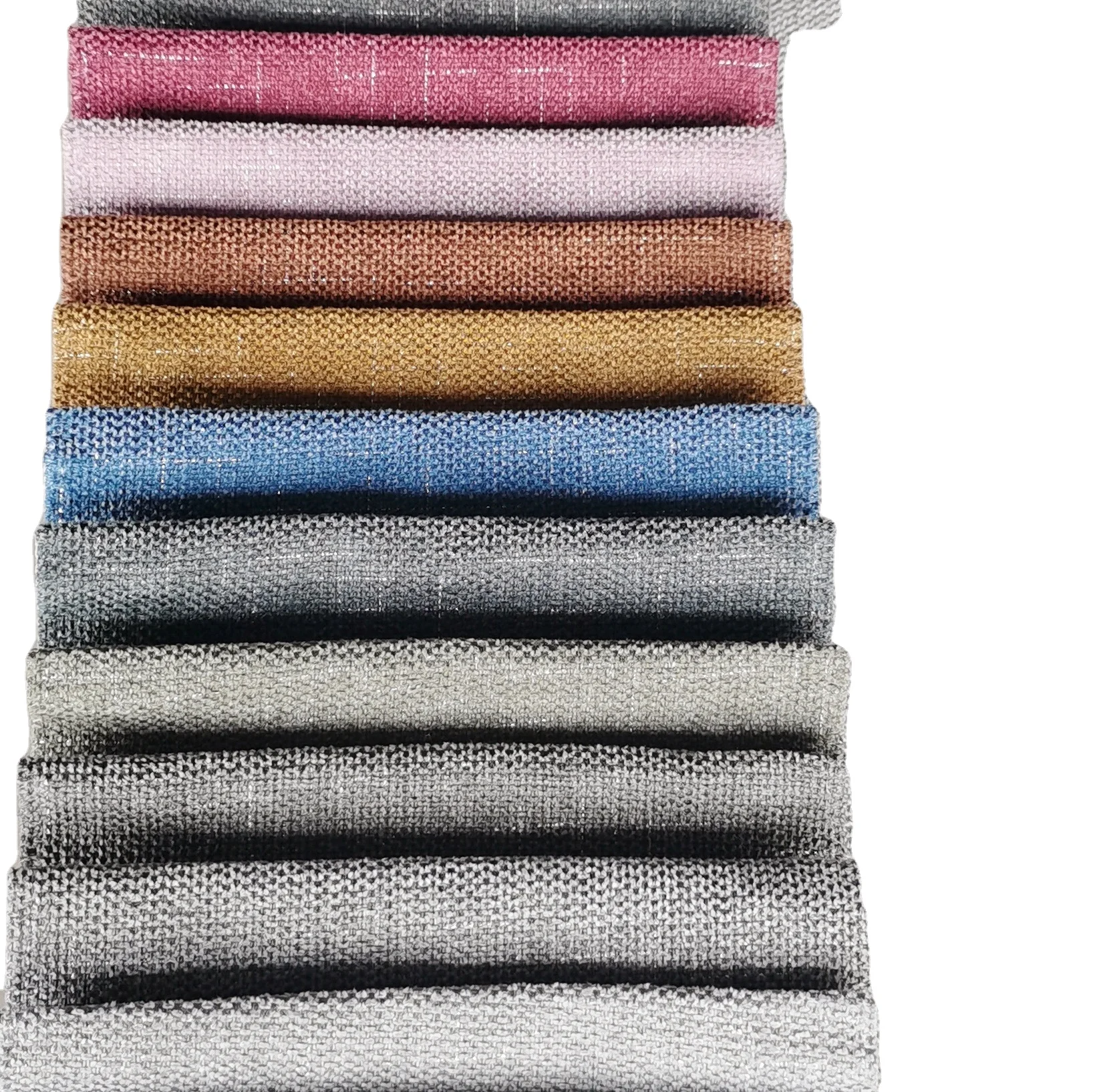 Italian Furniture Linen Look Plain Dyed Sofa Upholstery Fabric Stock Lots