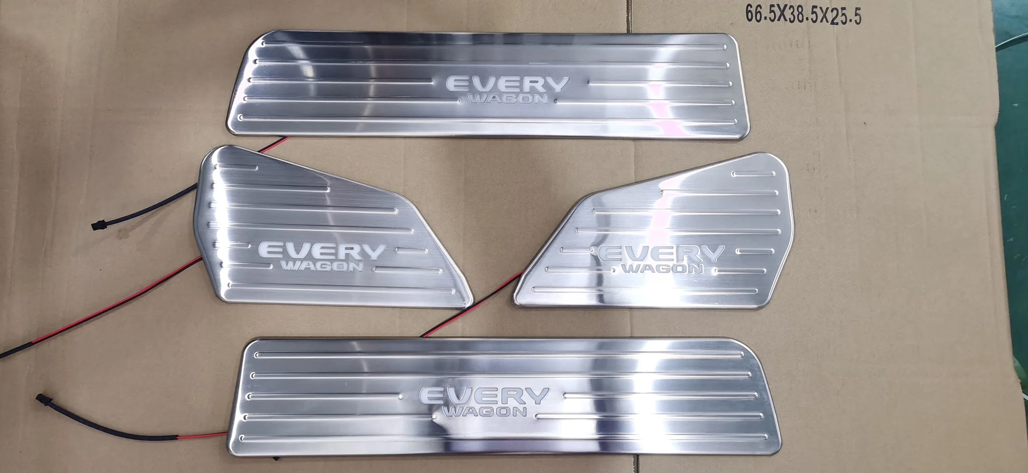 STAINLESS STEEL DOOR SILL SCUFF PLATE FOR SUZUKI EVERY WAGON VAN DA64 DA17 ACCESSORIES