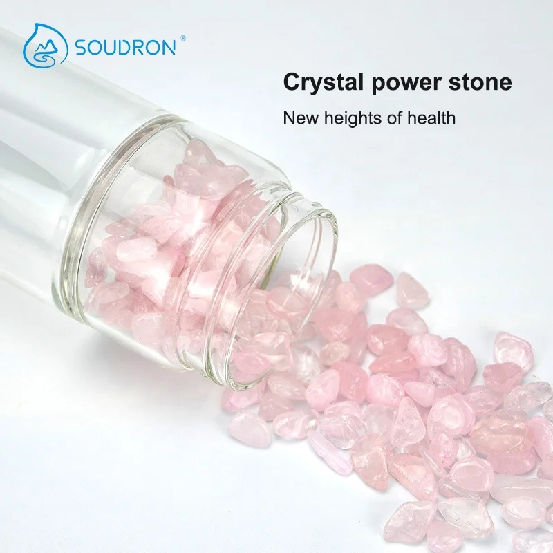 Hot Selling Water Bottle With Crystal Healing Gem Stone Quartz Gemstone Crystal Borosilicate Glass Natural Crystal Bottle Water