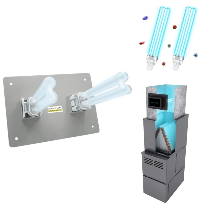 120v HVAC Green UvC Germicidal Dual Lights lamp bulb for whole house HVAC Air conditioner central Duct work air purifier