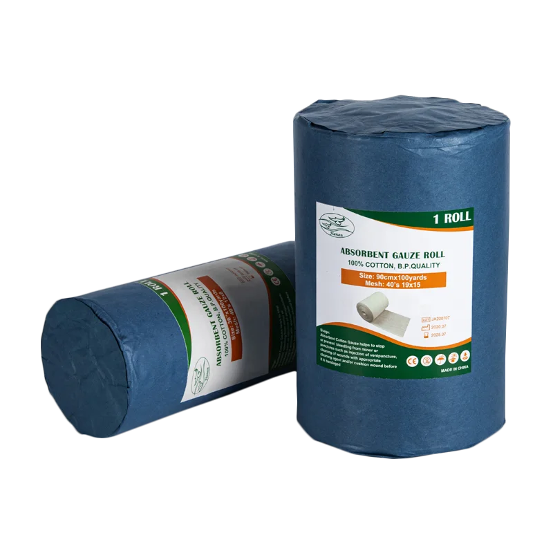 Medical 100% Cotton Absorbent Gauze Roll 36'x 100 y  And Jumbo Gauze Roll 120cmx2000m