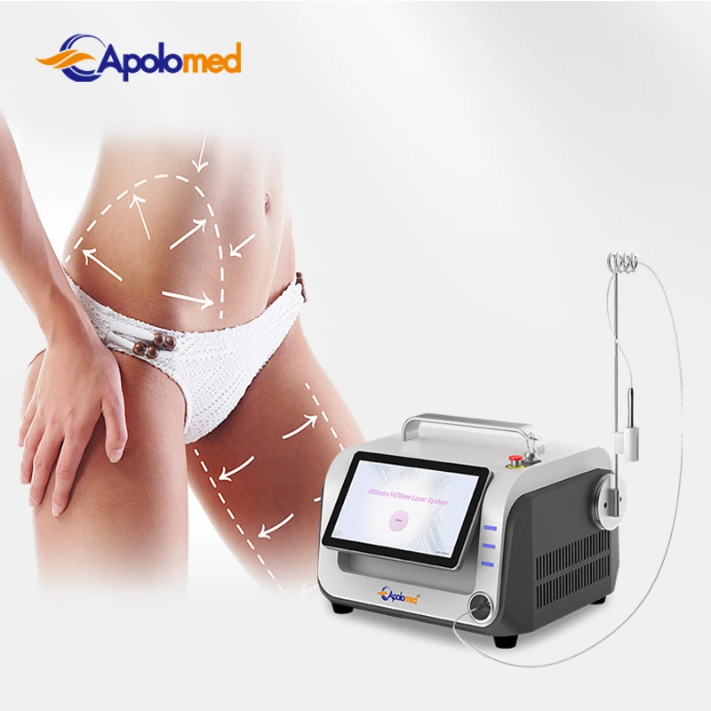 Portable Endolaser Machine Liposuction Fat Burning Face lift/neck Vascular Removal Pain Relief 980 1470 Diode Laser Device