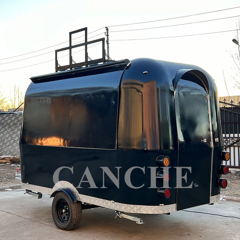 Винтажный трейлер для еды в стиле airstream с покраской автомобилей оборудованный машинами закусок