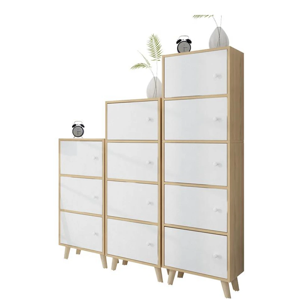 Wholesale Simple Style Cabinet Wooden Home Office Bookcase Furniture Multi-layer Optional Drawer  Wooden Book Shelf