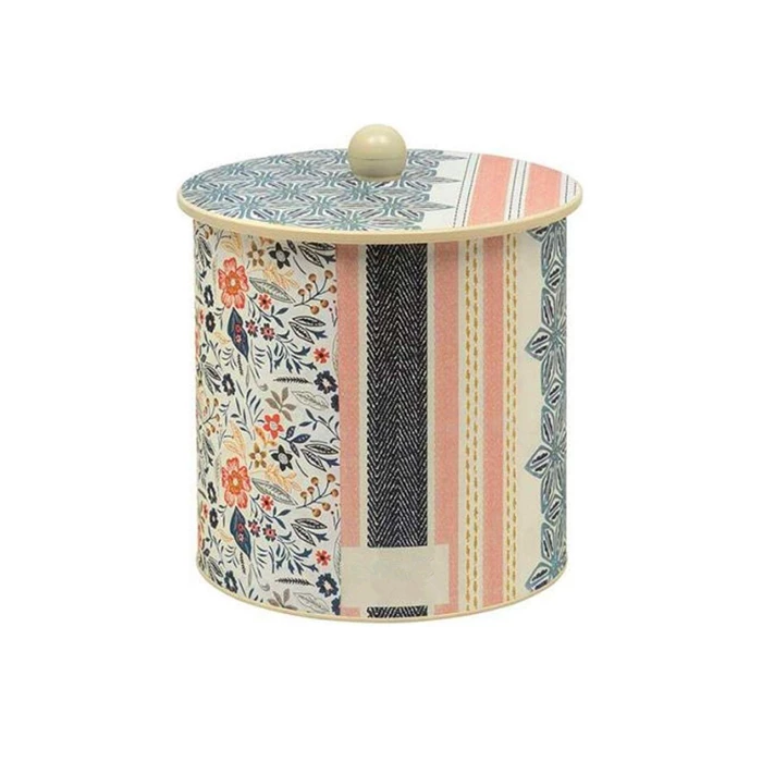 popcorn tin barrel with easy open lid and knob food grade biscuit metal bucket with lid customize round shape cookie tin barrel