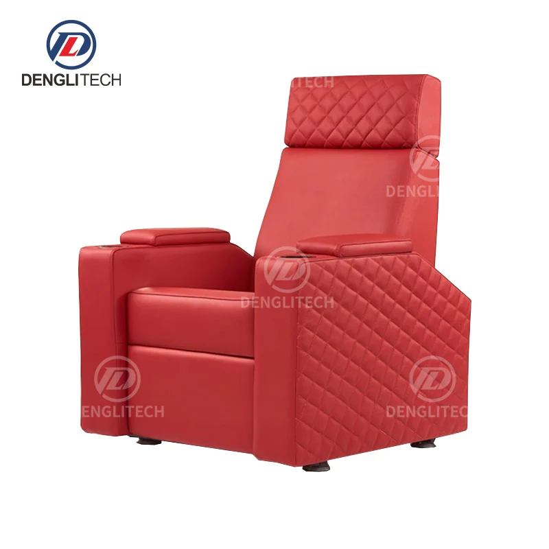 European New Design Ergonomic Leather Fashion Couch Furniture Sofa Cinema Electric Adjustable Backrest Recliner Movie Sofa