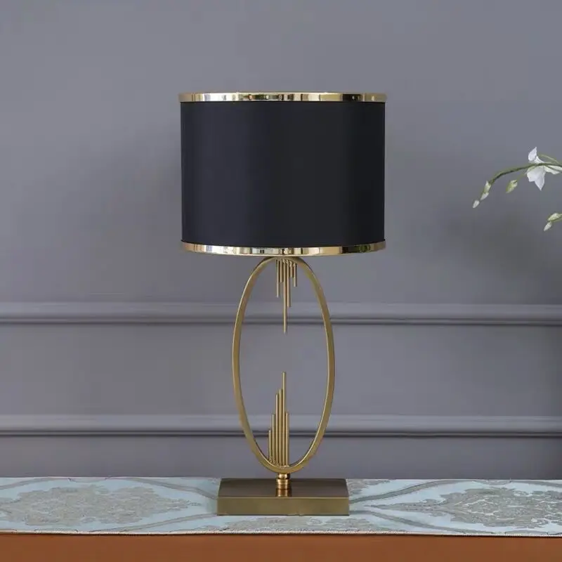 Modern Table Lamp LED Nordic Creative Simple Brown Lampshade Desk Lights for Home Living Room Bedroom Bedside