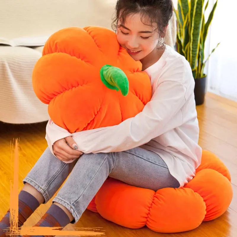 Pumpkin Plush Toy 60CM Halloween Decorative Soft Stuffed Creative Pillow Cushion Couch Sleeping Pillow Soft Comfortable Toy Gift