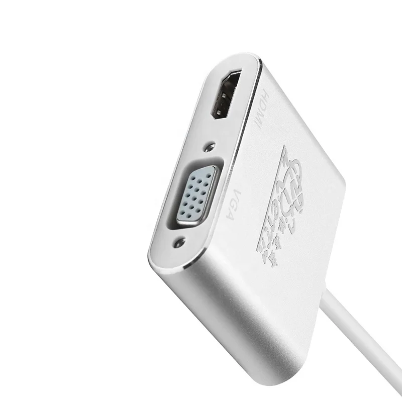 Wholesale USB to HDMI VGA Adapter Male to Female USB to HDMI VGA 2 in 1 Hub