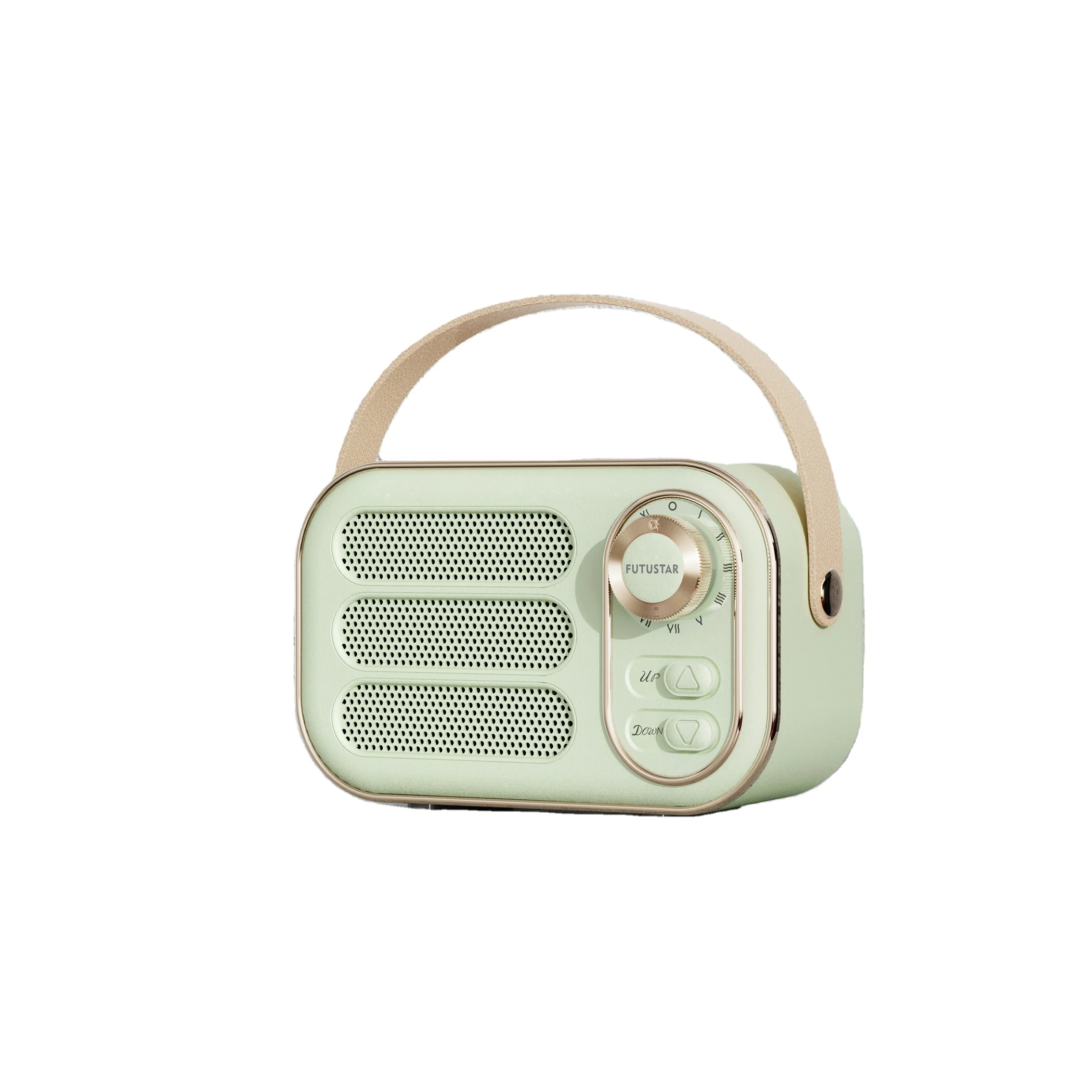 DW13 Latest Portable Wireless Speaker Lovely vintage radio hand-held style Mini Woofer Speaker With FM Radio