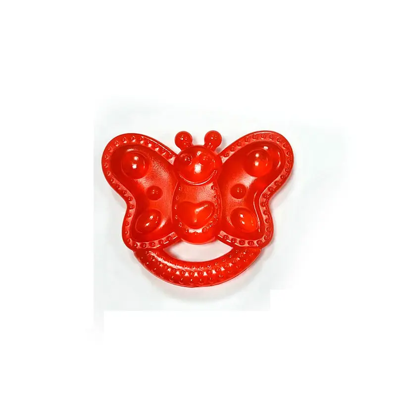 Factory direct sales silicone heatable animal shapes baby water filled teether toys