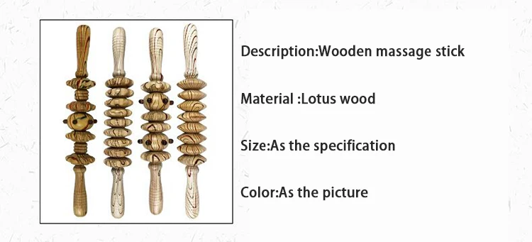 
Wholesale 34cm/36cm/37cm lotus wood trigger point massage stick,cellulite and yago massage stick 