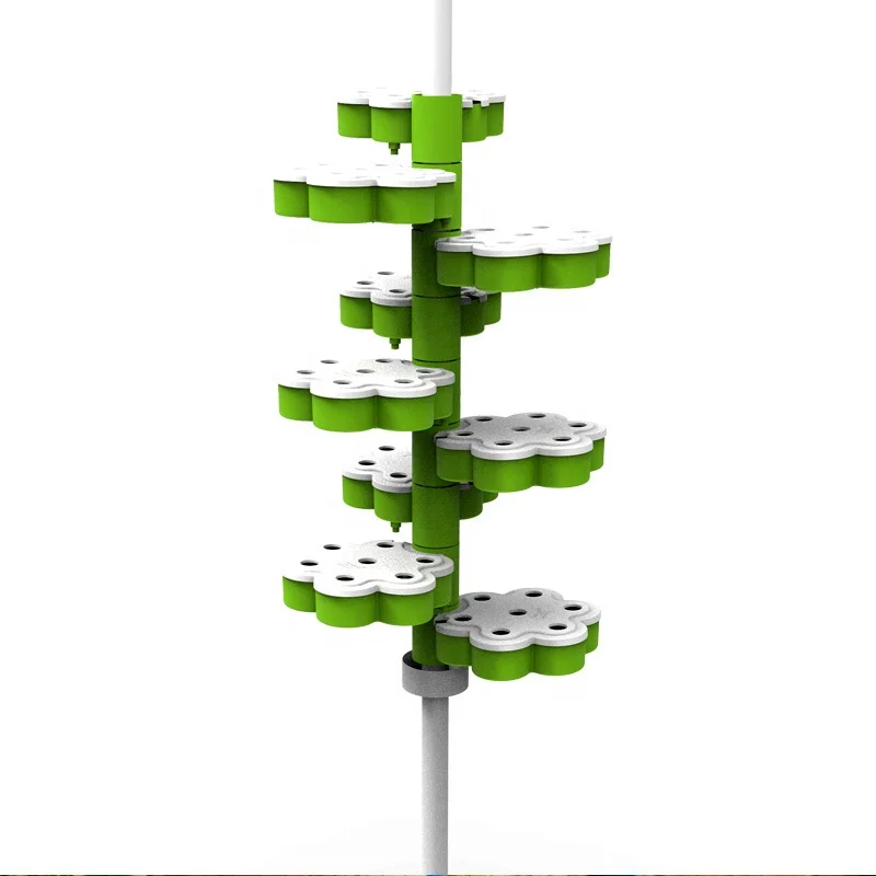 Self Watering Stackable Pot Hydroponics Equipment Vertical Tower