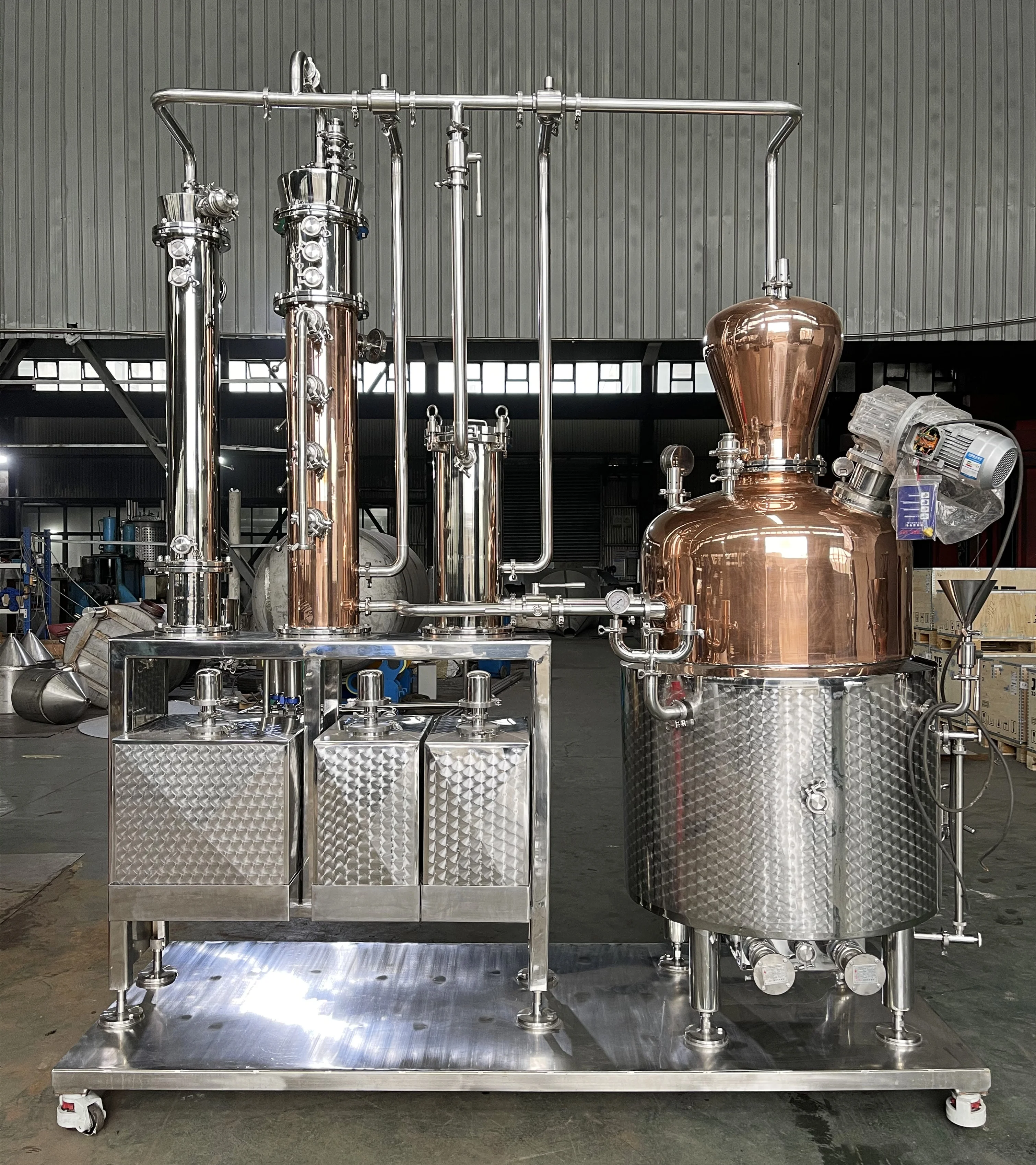 alcohol still  300L fruit distillation machine whisky rum gin maker alembic copper distillation