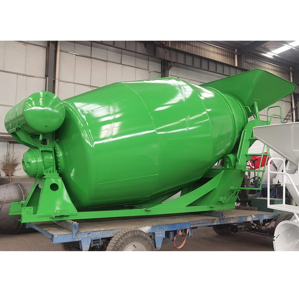 6m3  Mobile Concrete Mixer Truck Transit Drum Trailers Flatbed Diesel Cement Mixer Trailer