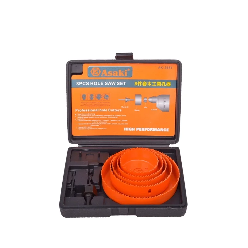 8 PCS Metal hole saw set wood cutter for wood working