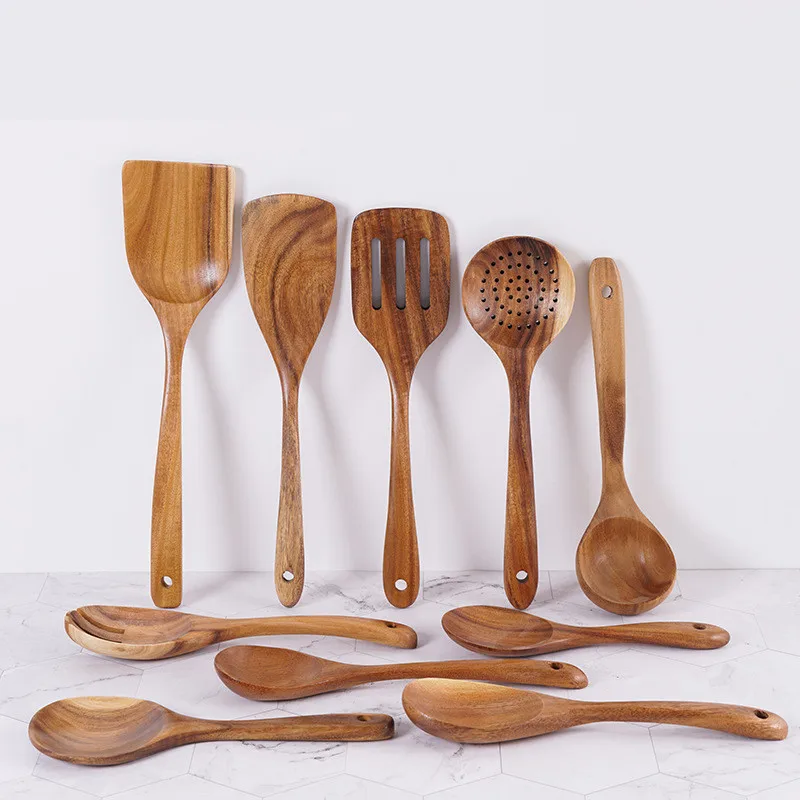 Harmony Wholesale Unique Hot Selling Eco Friendly Kitchen Acacia Wood Kitchen Spatula Sets