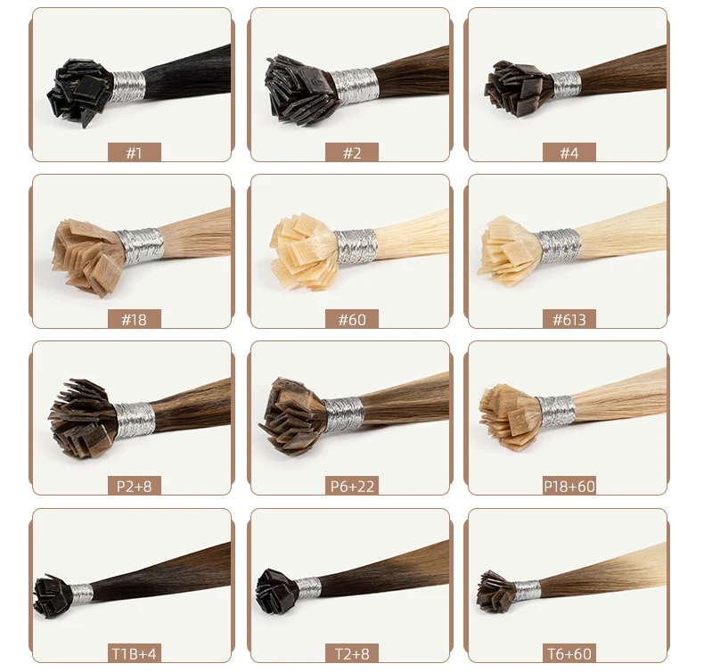 Wholesale Ktip K F Tip Virgin Remy Russian Raw Cuticle Aligned Cabello Humano Natural Keratin Flat Tip Hair Extension Human Hair