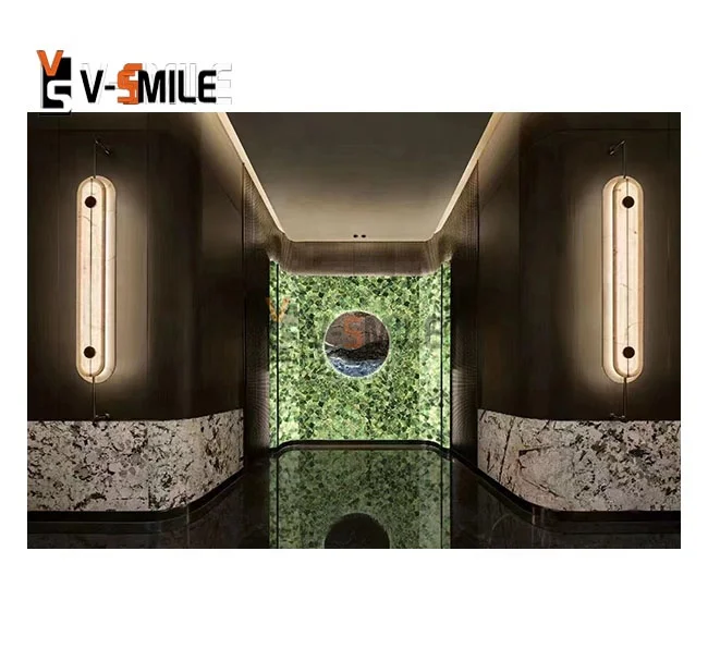 Green Agate countertop Backlit large agate slab for flooring and wall panel