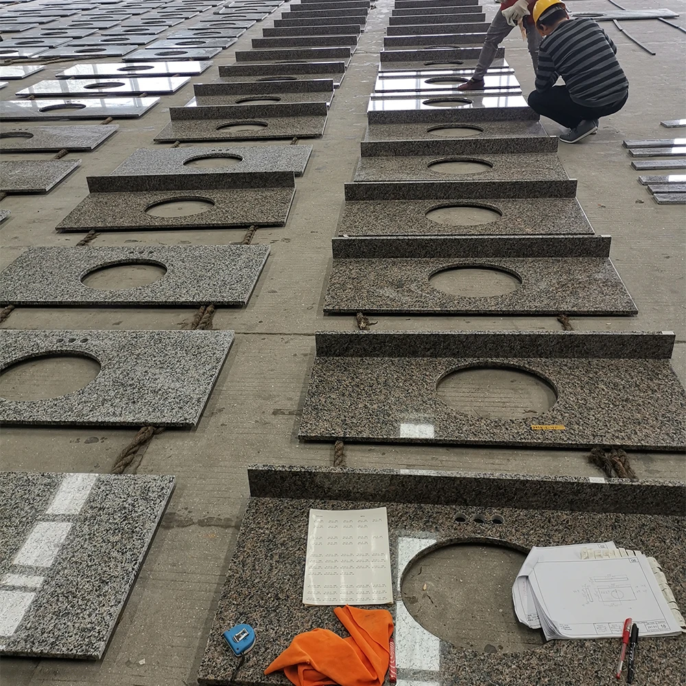 AST OEM/ODM Popular High Quality Natural Polished Caledonia Brown Granite Slab Tiles  for Flooring and Walling