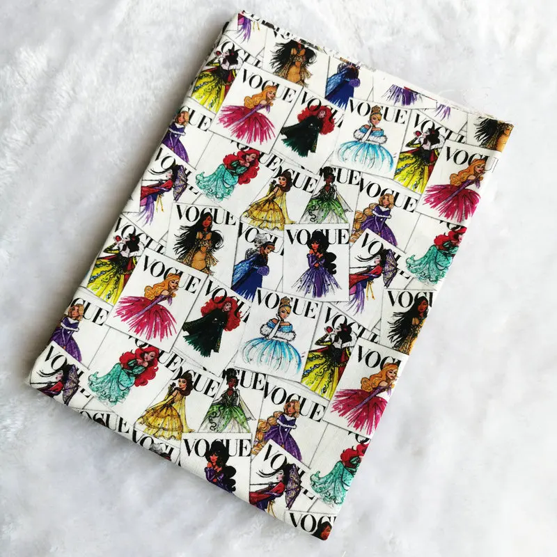 high quality custom vogue girls digital printed fabric cotton cloth fabric for sewing bags clothes textile