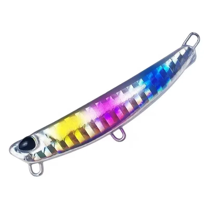 Wholesale 10gram-60gram Jig luminous saltwater metal fishing lures fast Sinking bait with Long Cast Jigging with Treble Hooks