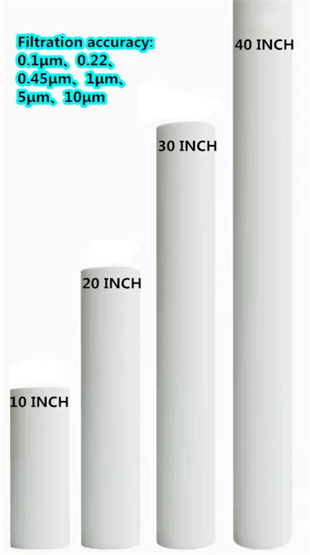 10 20 Inch PP Filter Cartridge 0.1 0.2 0.5 1 5 Micron purified water Melt Blown Cotton Sediment FILTER