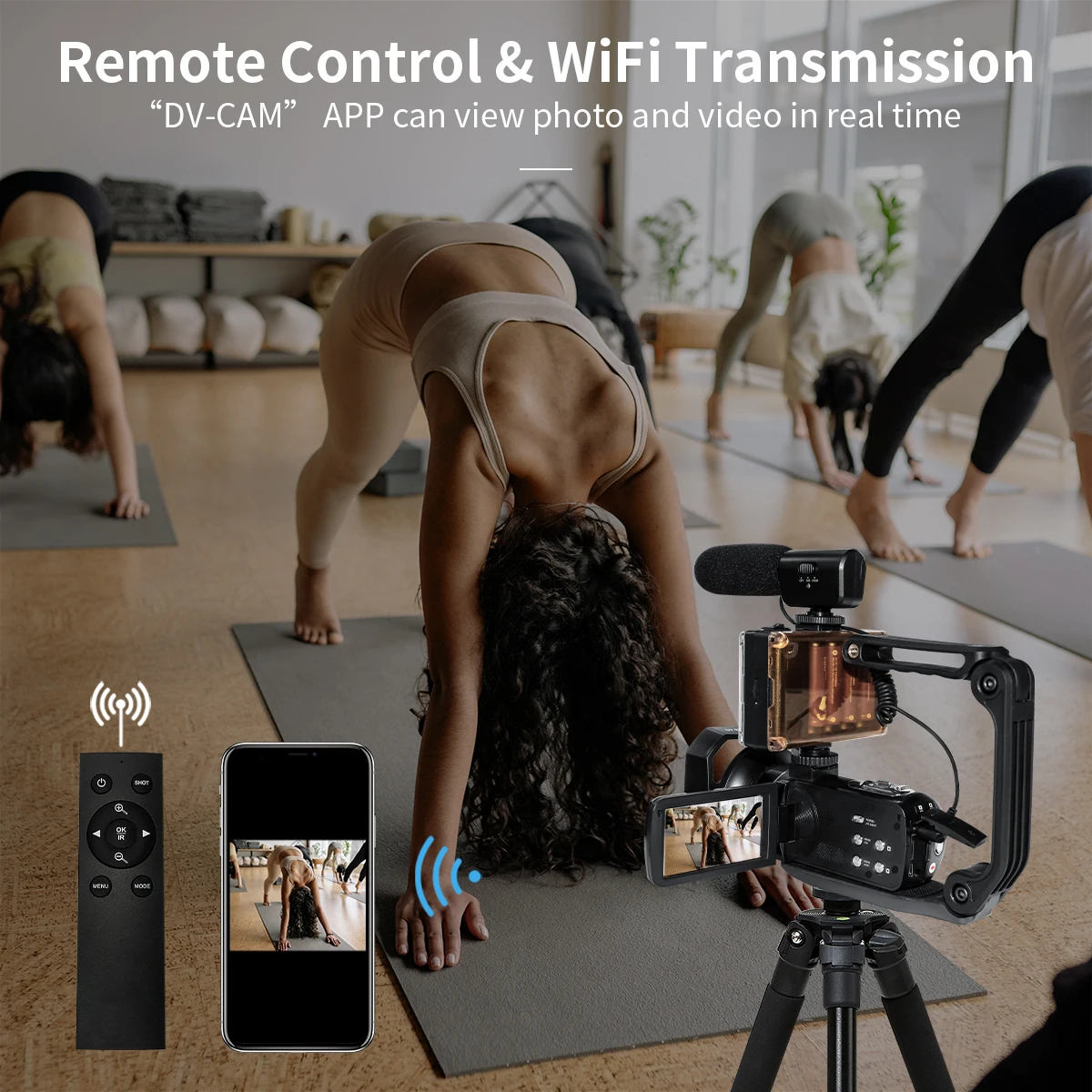 4K Video Camera Camcorder 56MP UHD WiFi IR Night Vision Vlogging Camera for YouTube  Touch Screen Camera Recorder